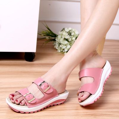 Compra Sandalias Y Zapatillas Mujer Verano 2018 Nuevo Piel Con Plataforma  Gruesa Antideslizante Sandalias Estudiantes Con Sandalias Planas Para Mujer  Barato | Entrega Rápida Y Calidad | Es.Dhgate