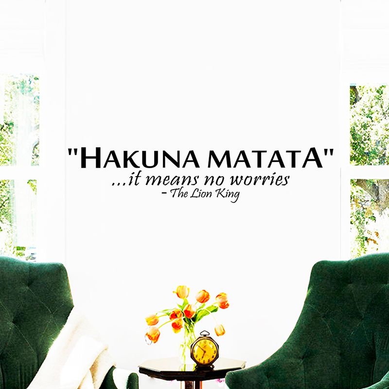 hakuna matata it means no worries vinyl quotes wall stickers art