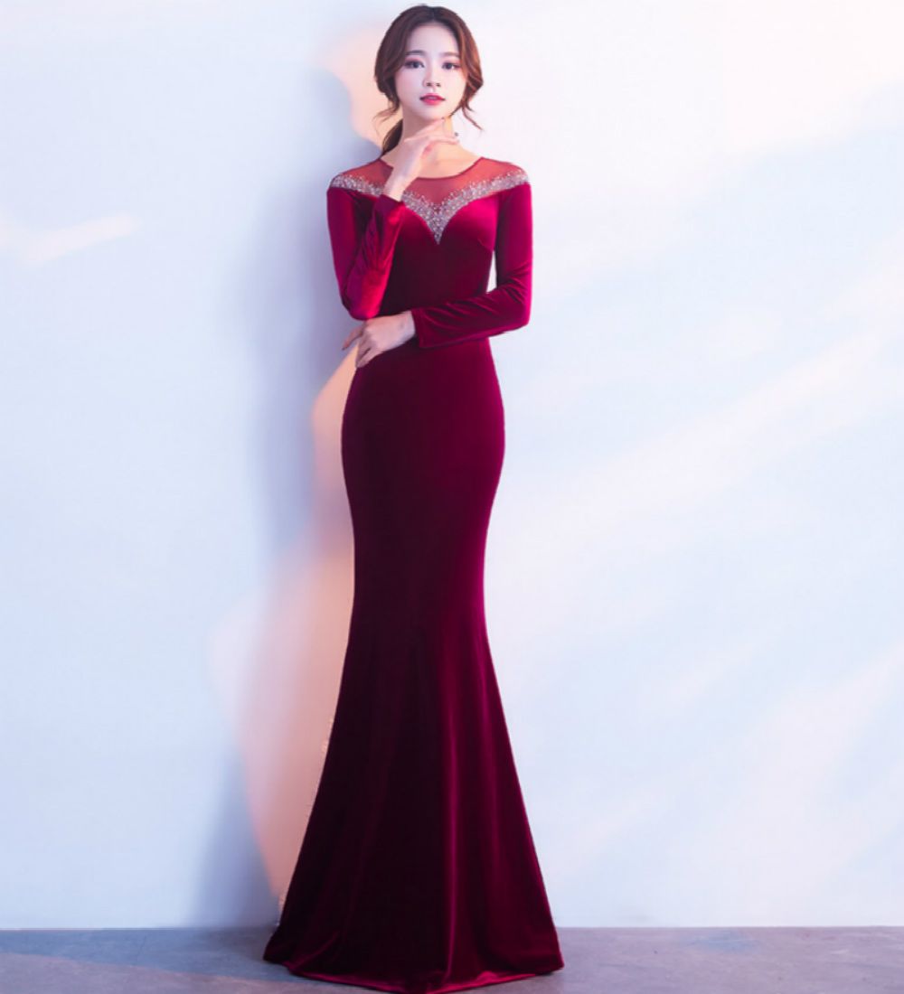Acquistare Abiti Da Sera Lunghi Con Paillettes CX SHINE Maniche Lunghe In  Pizzo Verde Blu Vino Sirena Tromba Abito Da Ballo Ballo Di Fine Anno Abiti Da  Sera Economico | Consegna Veloce