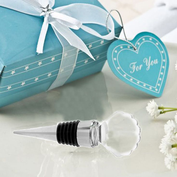 Crystal Seashell Bottle Stopper Wedding Favors Anniversary Party
