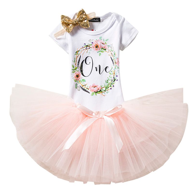 2019 Baby Clothing Clothes 1st Birthday Baptism Dress Girl Kids Tutu