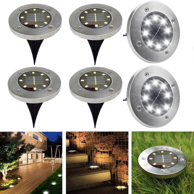 Solar Powered Led Buried Ground Lights Garden Pathway Outdoor In Solar Powered Led Buried Ground Lights Garden Pathway Outdoor In 8 White Warm With 7 97 Piece On Akili09 S Dhgate
