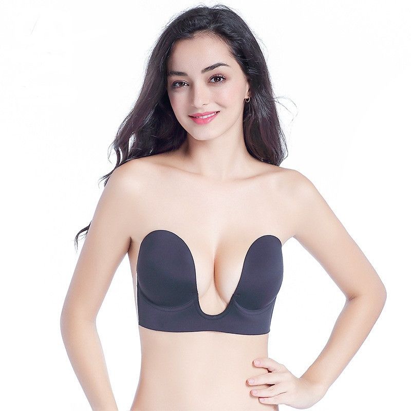 Compre Sexy Profundo U Silicone Sutiã Invisível Push Up Sutiã Sem Alças Sem  Encosto Backless Brassiere Adesivo Vara No Gel Intimates Underwear Em  Granel De Pad Para Seios E Inserção | DHgate.Com