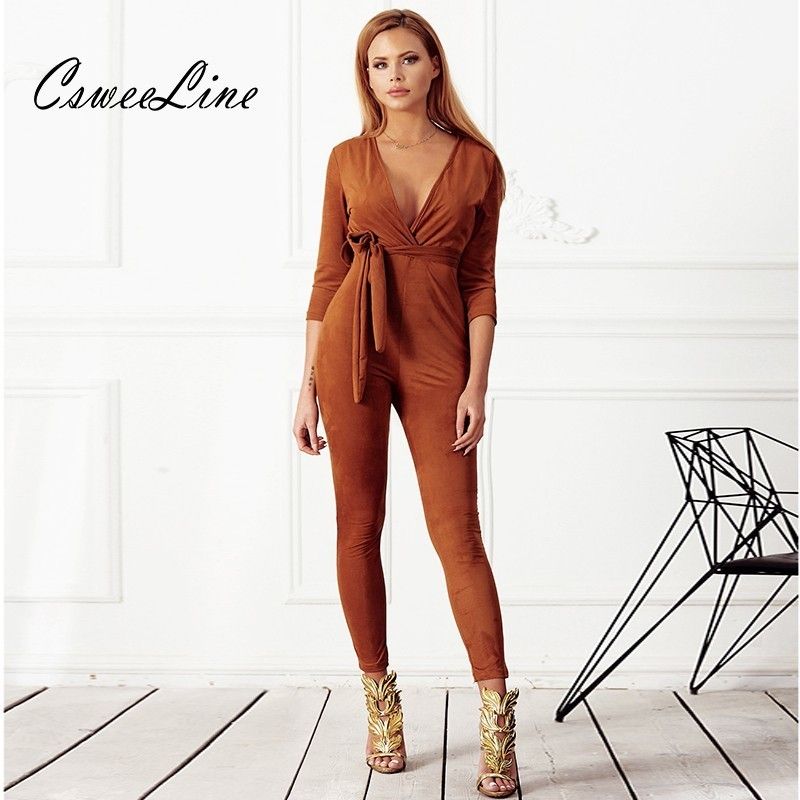 suede jumpsuit womens