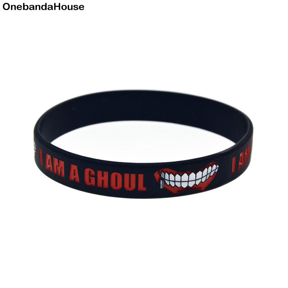 2019 Wholesale Anime Tokyo Ghoul Gift Bracelet I Am A Ghoul Silicone