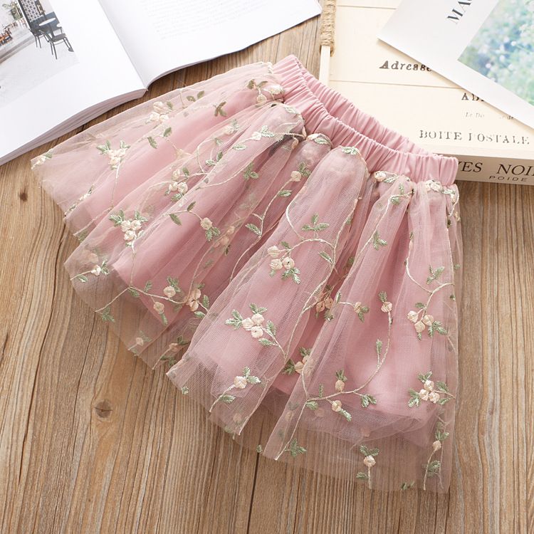 Wholesale Best Quality BRAND Toddler Floral Embroidered Tute Dress Online Shopping Fashion Baby Knee Length Skirts Elastic Band Girls Tulle 18032703 And Dress |