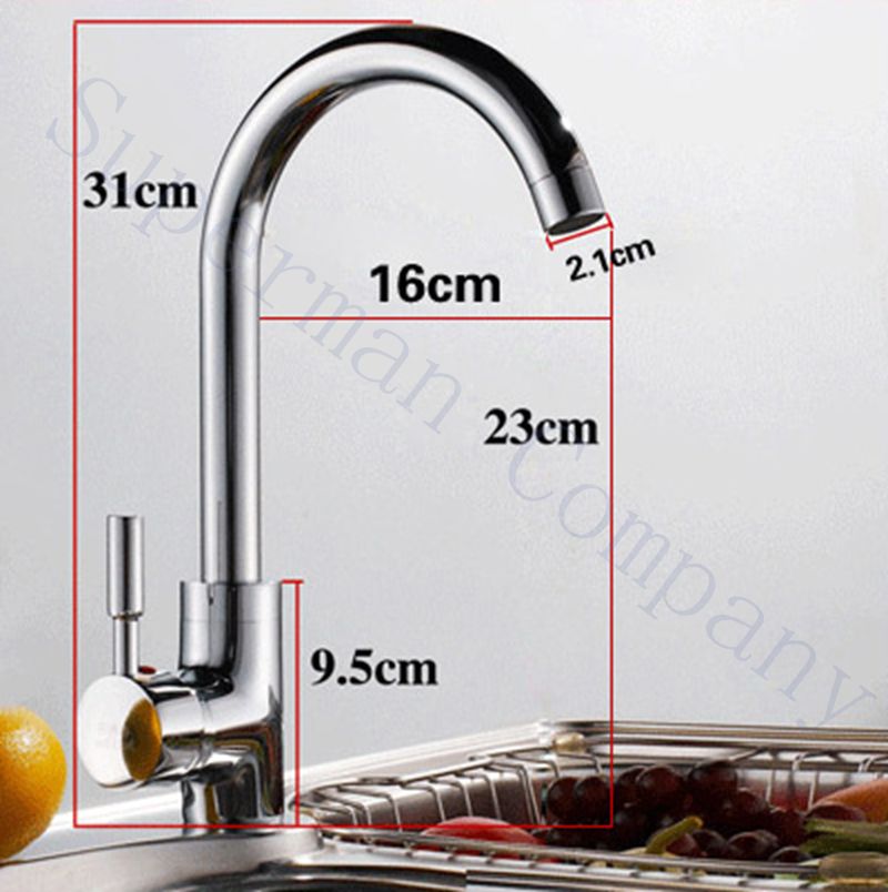 All Copper Kitchen Faucet Hot And Cold Vegetables Basin Stainless Steel Sink Rotation