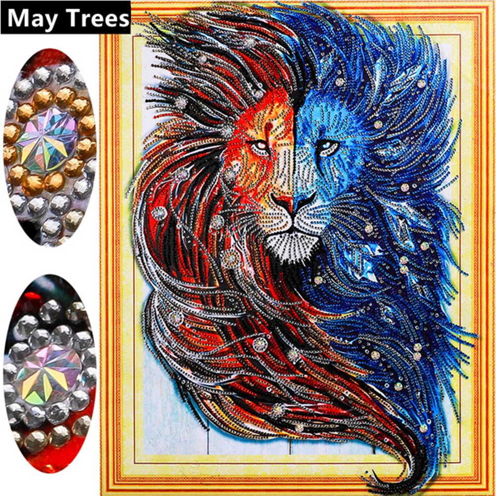 2019 5d Diamond Painting Special Shaped Diamond Painting Lion Arts