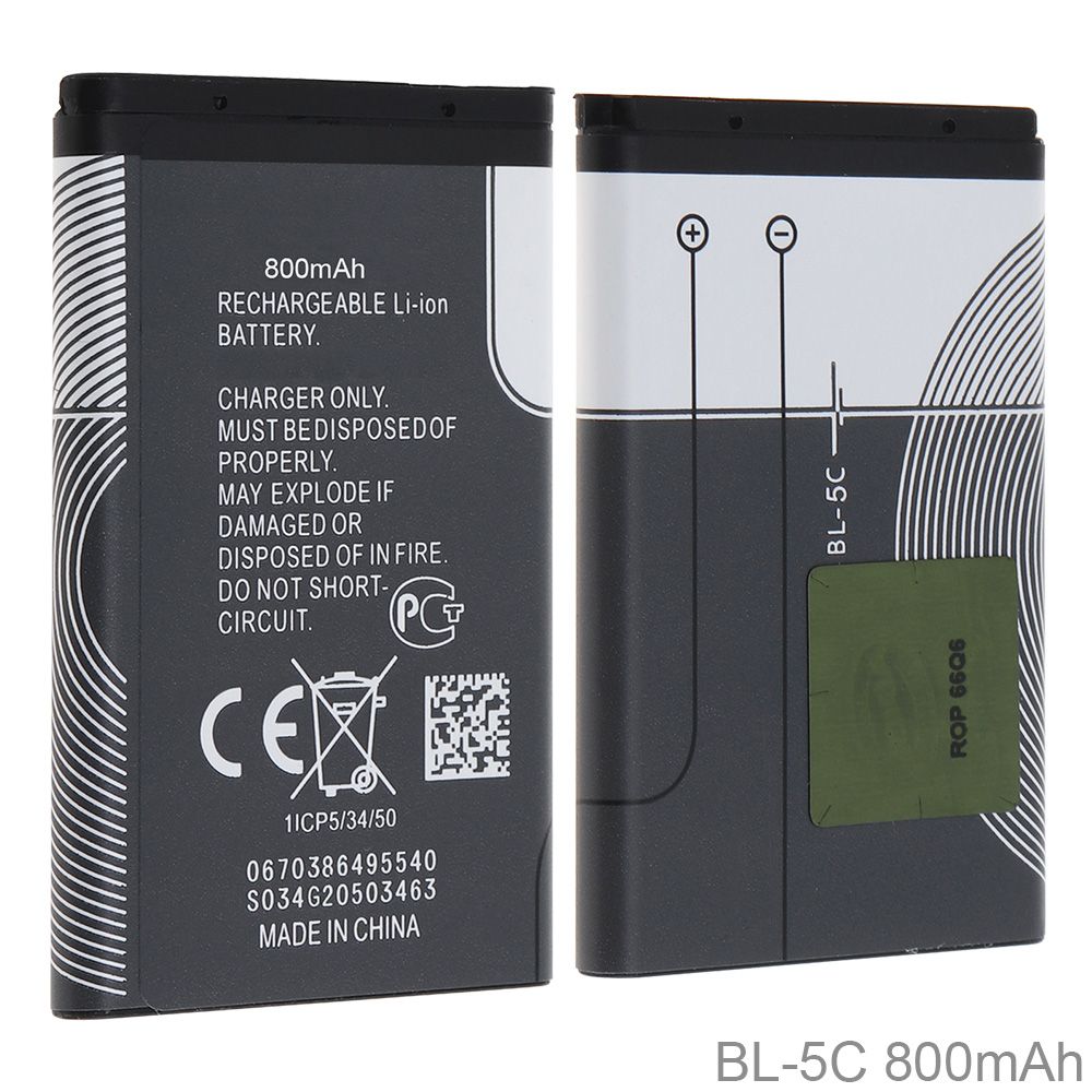 BL 5C 3.7V Actual Capacity 800mAh Phone Built In Rechargeable Li Ion