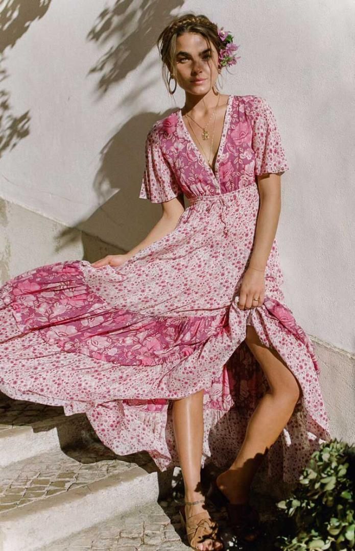 Pink Floral Summer Dresses
