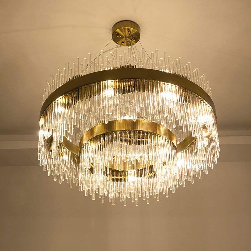 Led3 Brightness Clear Glass Rod Retro Bronze Gold Ceiling Lights Bronze Gold Ceiling Lights Fixture Lamps Chandeliers Pendant Lighting With Led Bulbs And Remote Glass Ball Chandelier Pillar Candle