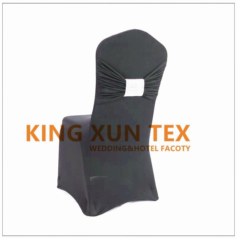Black Color Lycra Spandex Chair Cover Back With Diamond ...