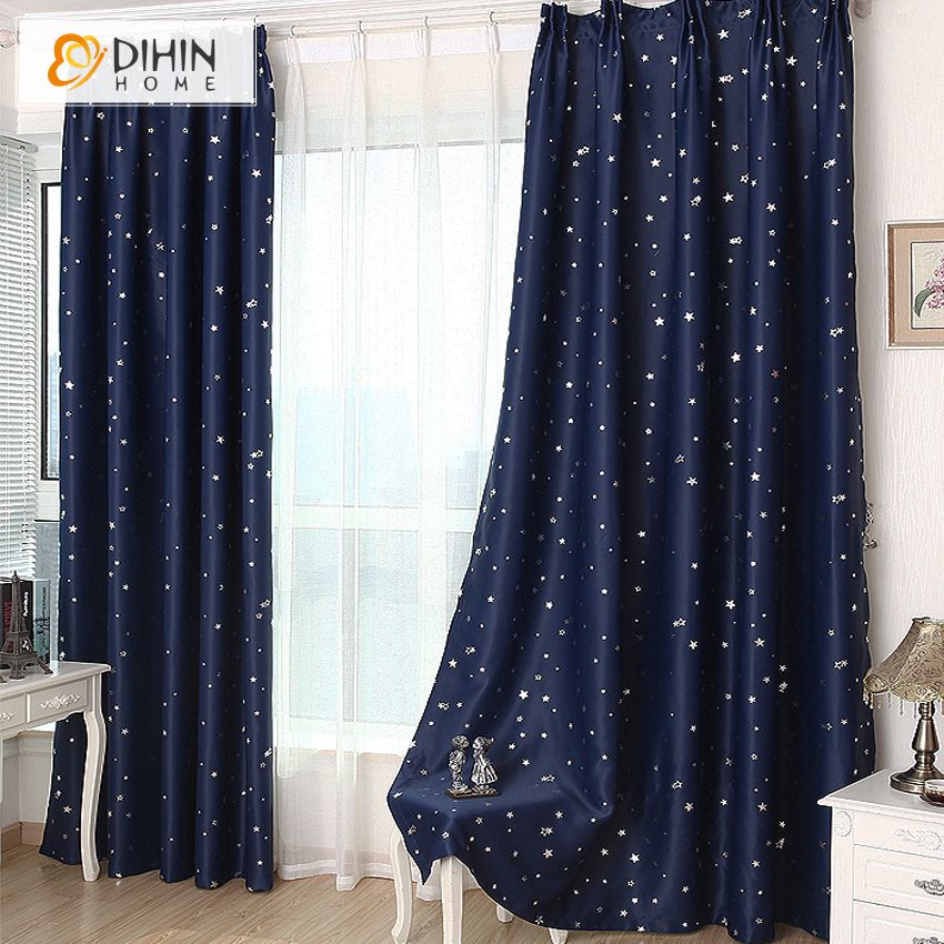 Compre DIHIN 1 Panel Star Blackout Cortinas Para Dormitorio Sala ... Compre DIHIN 1 Panel Star Blackout Cortinas Para Dormitorio Sala ...