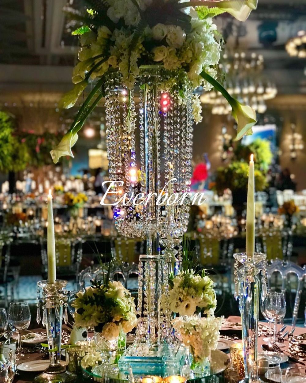 Acquista Supporto Di Fiori In Cristallo Centrotavola Matrimonio Decorazione Fiori In Metallo 10 Pz Lotto Senza Fiore A 37 81 Dal Memoryforever Dhgate Com