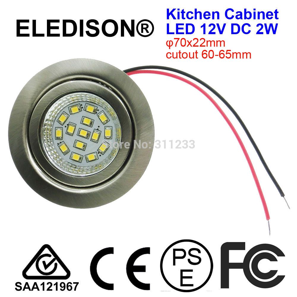 dc 12v led closet light bulb 2w recessed light input cutout hole