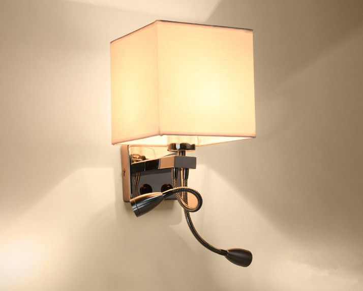 Plafoniere Da Parete Alternative : Acquista moderna lampada da parete a led in tessuto paralume