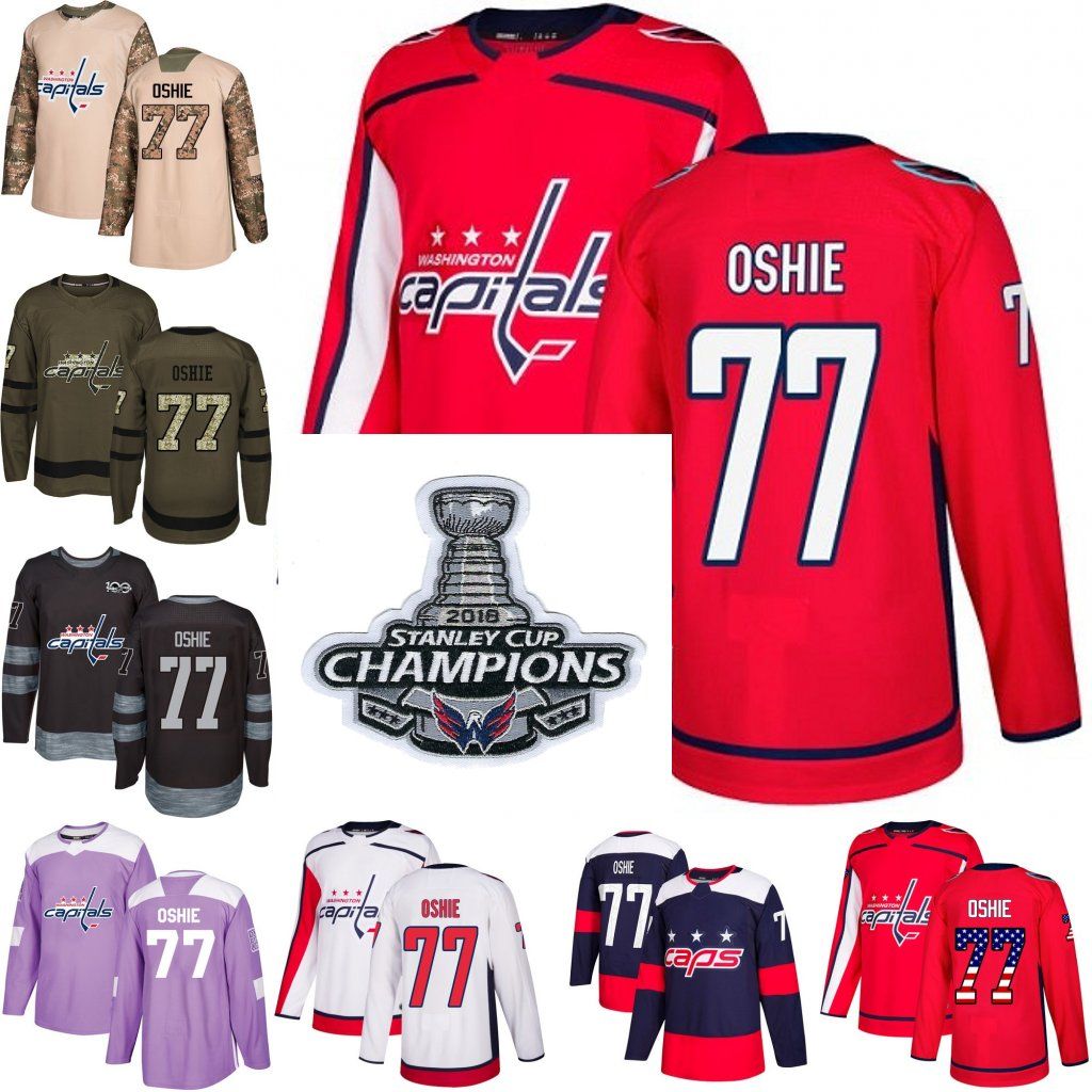 2020 2018 Stanley Cup Champions 77 T.J. Oshie Washington Capitals Green