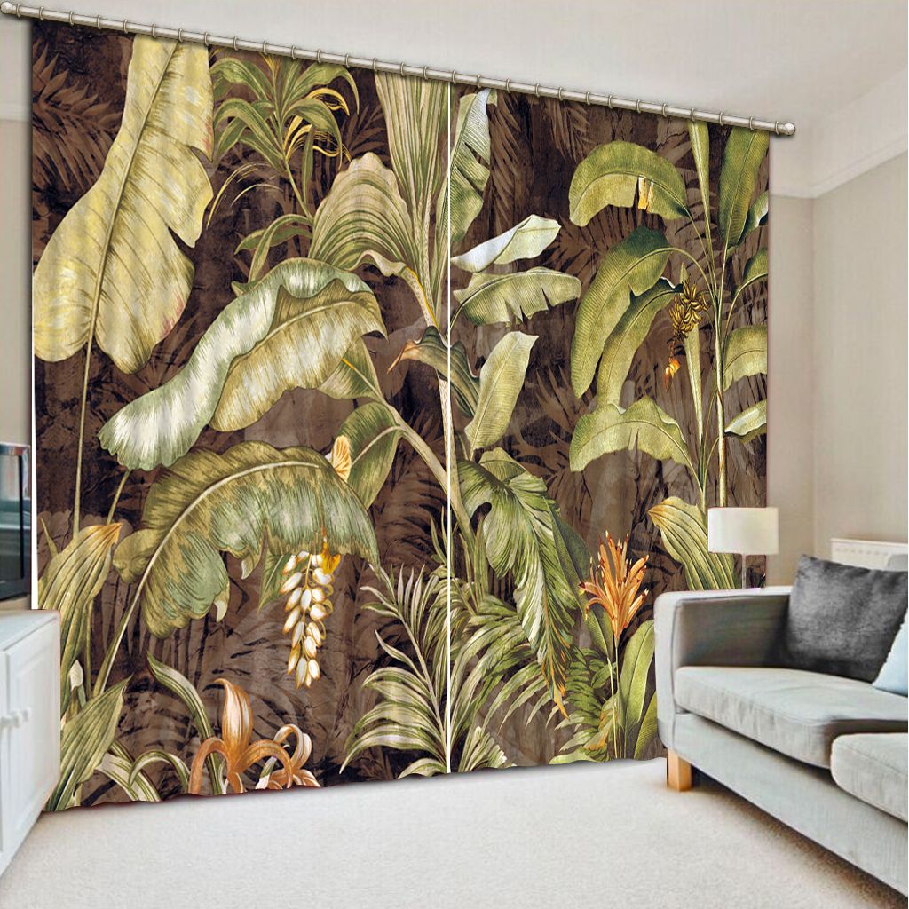 Modern Curtains Printing Blackout 3d Window Curtain Living Room Rustic Curtains Best Living Room