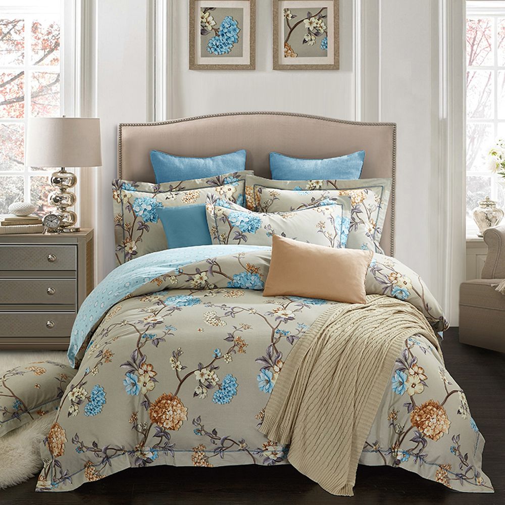 2018 Light Tan Flowers Leaves Bedding Linens Winter Thick Duvet 2018 Light Tan Flowers Leaves Bedding Linens Winter Thick Duvet Cover Set Sanding Cotton Queen King Size Pillowcases Collection Designer