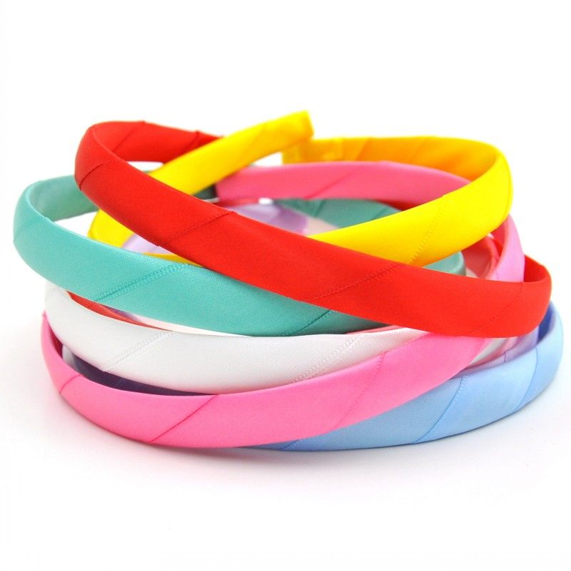 2020 Wholesale Satin Plain Hair Hoop Headbands Plastic Headbands DIY ...