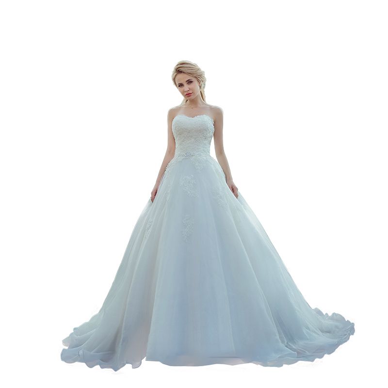 Discount Trailing White Wedding Dresses New Fall Simple Code Lace