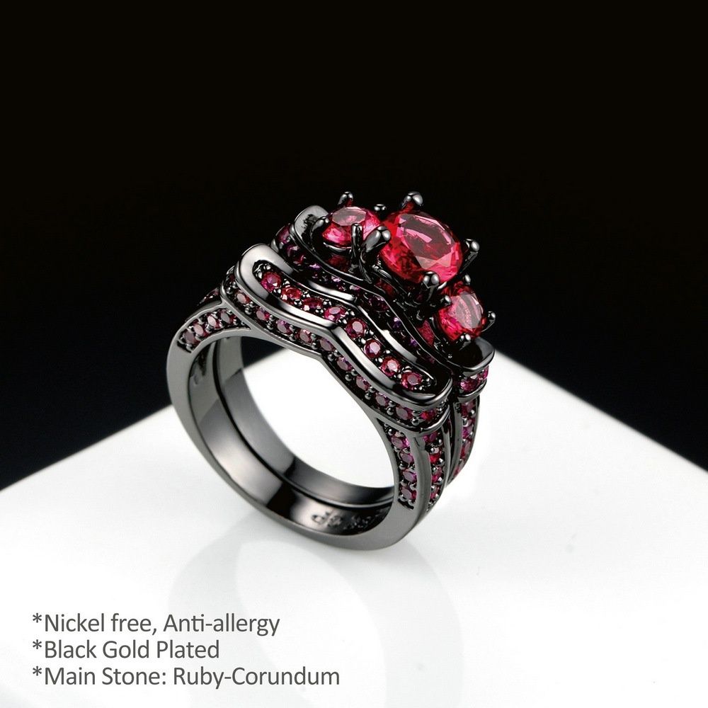 bague or noir et rubis bague or noir et rubis