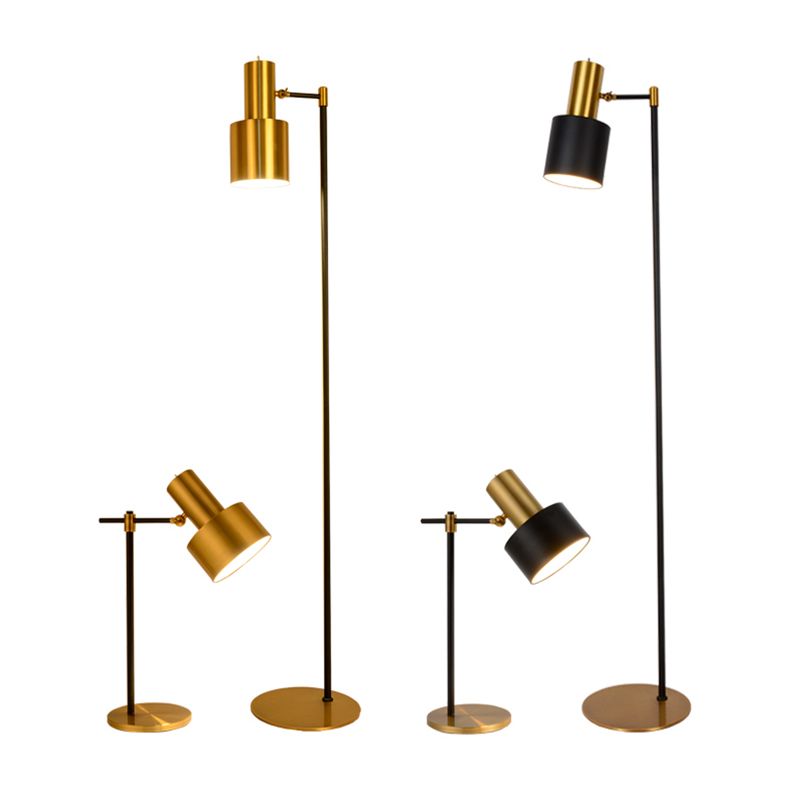 Modern Minimalist Nord Table Light Toolery Desk Lamp Living Room Reading Iron Black Gold Lampshade Floor