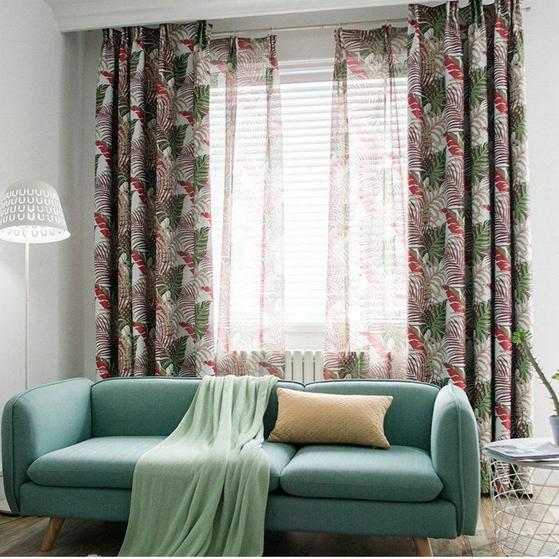 2018 Modern Pattern Tropical Printed Blackout Curtains Green Leaves 2018 Modern Pattern Tropical Printed Blackout Curtains Green Leaves For Living Room Rainforest Tulle Curtain Bedroom Window Ds From Bigmum