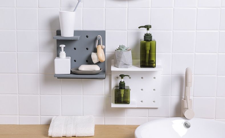 2018 Plastic Hole Plate Storage Living Room Kitchen Bedroom Plastic Hole Plate Storage Living Room Kitchen Bedroom Partition Wall Hanging Rack