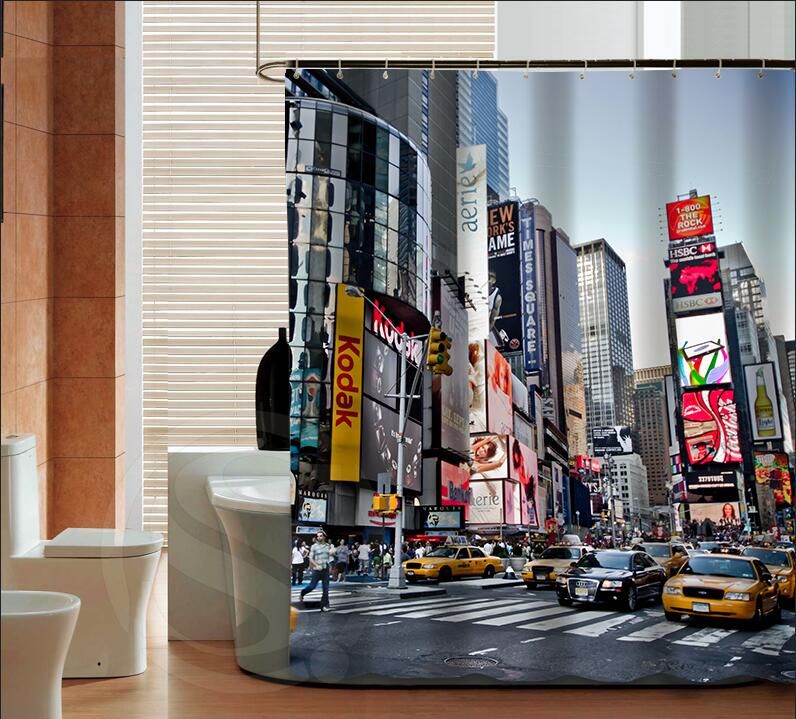 custom new york s times square shower curtain new classical bath decor  scenic shower curtain for the bathroom