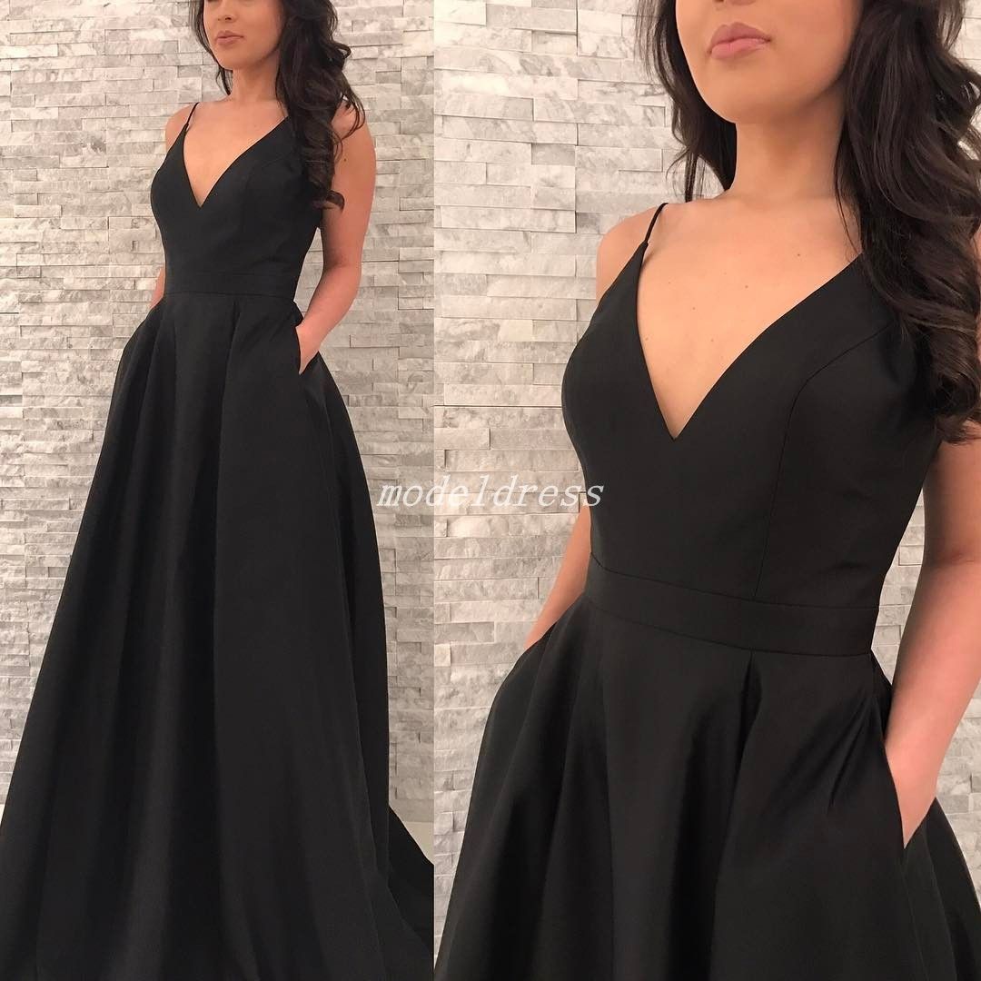 simple black prom dress 2018