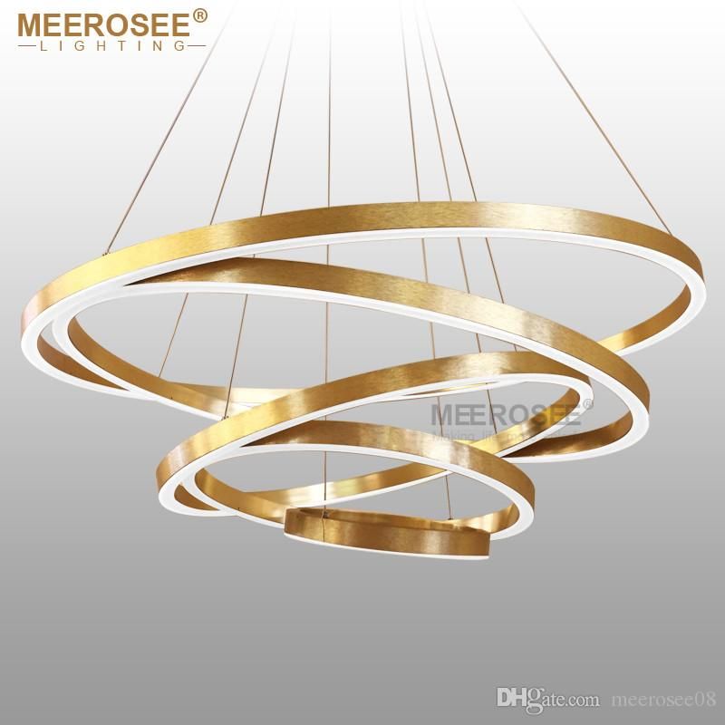Large Rings Led Chandelier Lights Gold Hanging Lamp For Restaurant Large Rings Led Chandelier Lights Gold Hanging Lamp For Restaurant Acrylic Circle Lampadario Res Lighting Bubble Lantern