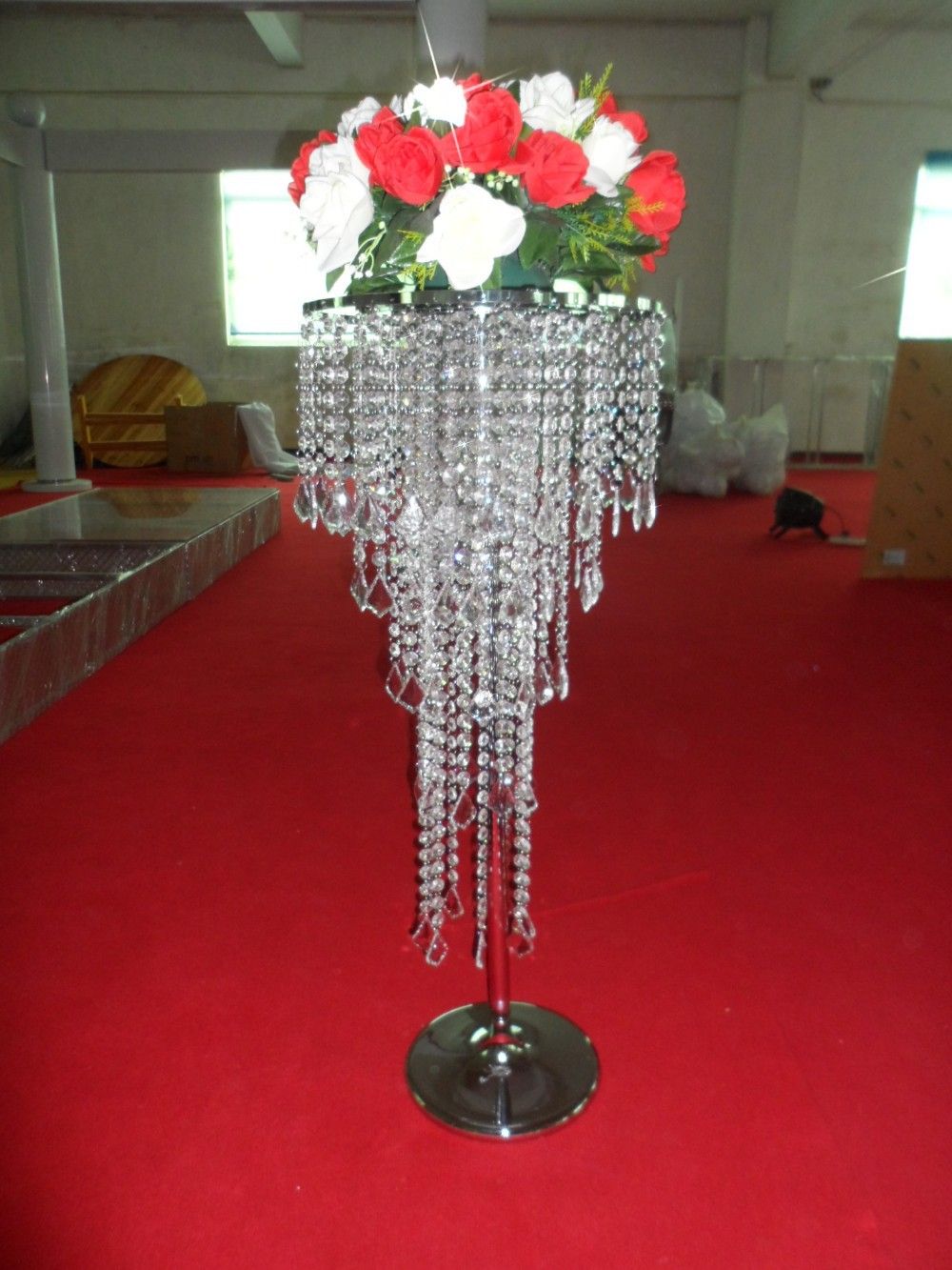 Acrylic Crystal Wedding Party Table Centerpieces 100cm Tall X 40 Cm