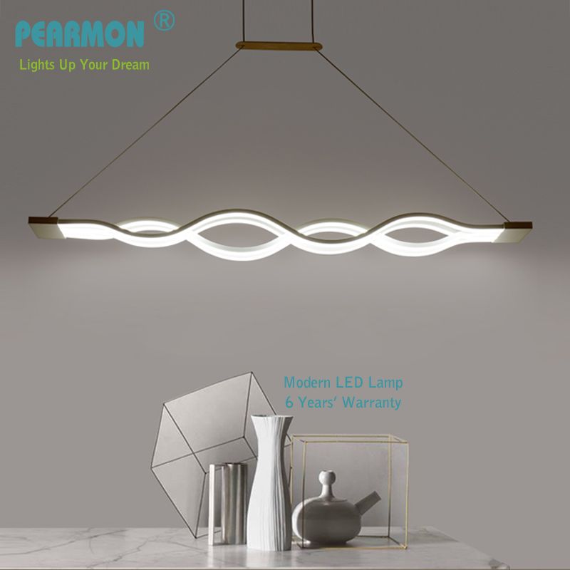 Modern Led Chandelier Light White Painted Aluminum Acrylic For Modern Led Chandelier Light White Painted Aluminum Acrylic For Dinning Room Bar Study Hanging Lights 85 265v 5