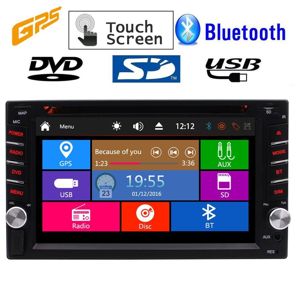 EinCar GPS Car Stereo Electronics Multimedia In Dash Video Car PC Headunit  Auto Car DVD Player Autoradio MP3 MP4 Double Din Radio Aux Cheap Dvd Player  For ...