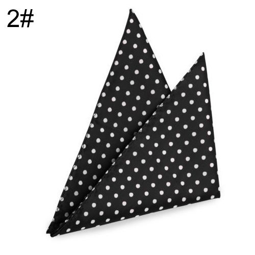 New men/'s polyester red white polka dot hankie pocket square formal wedding