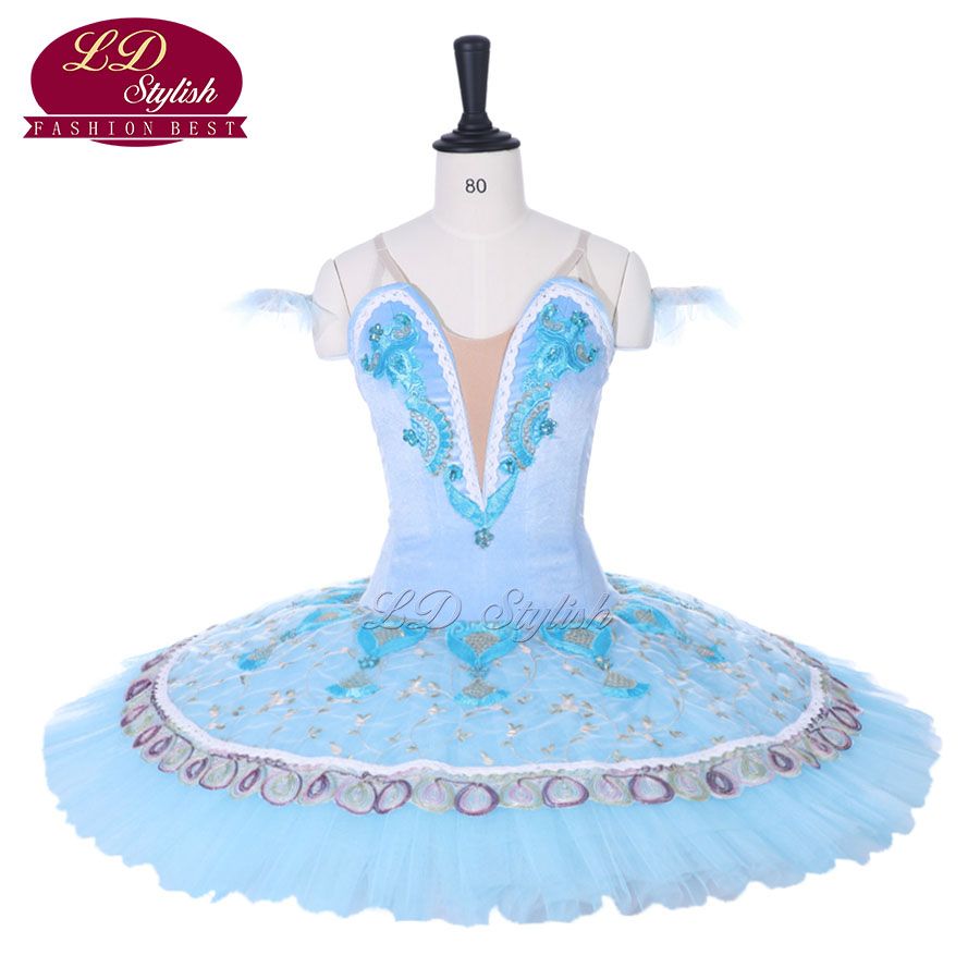 2020 Girls Light Blue Ballet Tutu Stage Wear The YAGP Ballet Dance