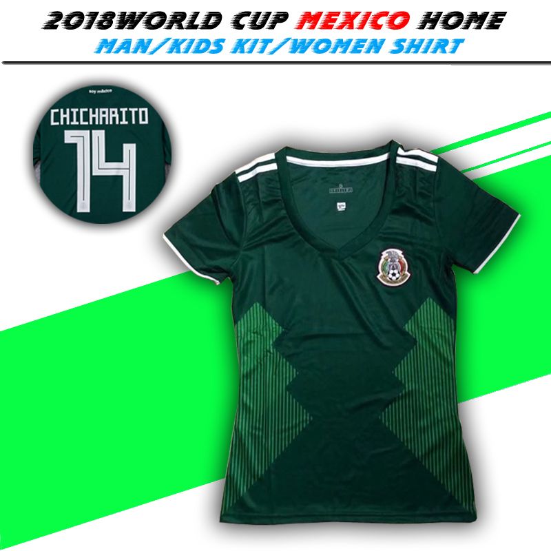 2019 2018 Mexico Home Green Women Soccer Jersey Mexico Female Soccer