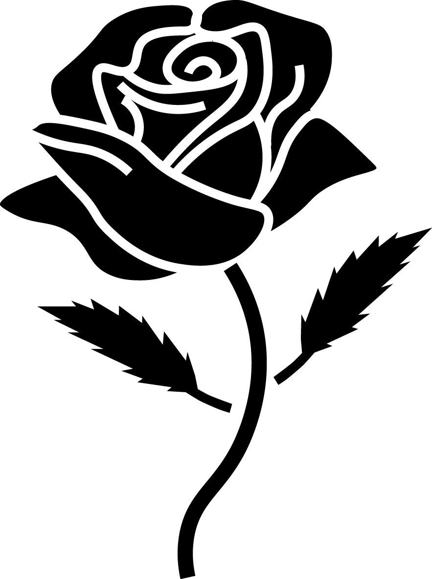 Download 2019 Window Wall Car Display Retro Rose Flower Silhouette ...
