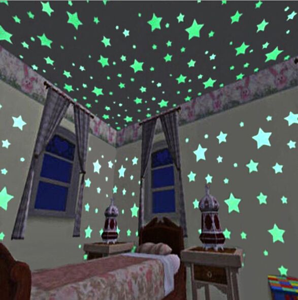 night light star wall stickers luminous fluorescent removable glow