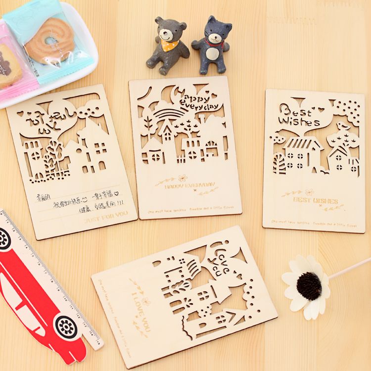 nnrts stationery forest story wooden vintage postcard envelope
