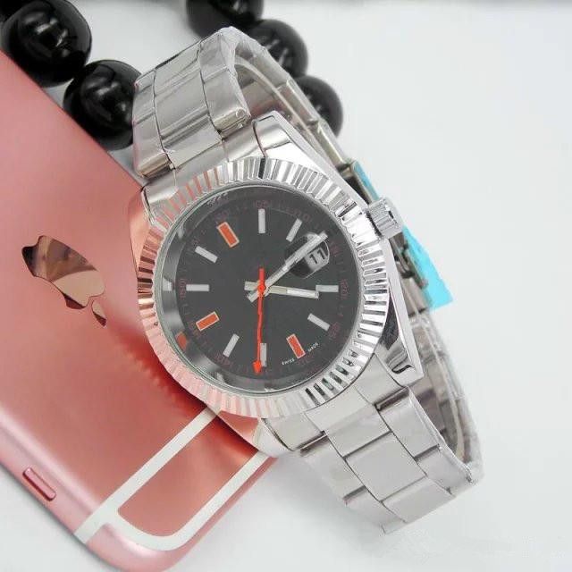 40mm New Master Luxury Stainless Steel Bezel Men'S Watch Sliding Buckle