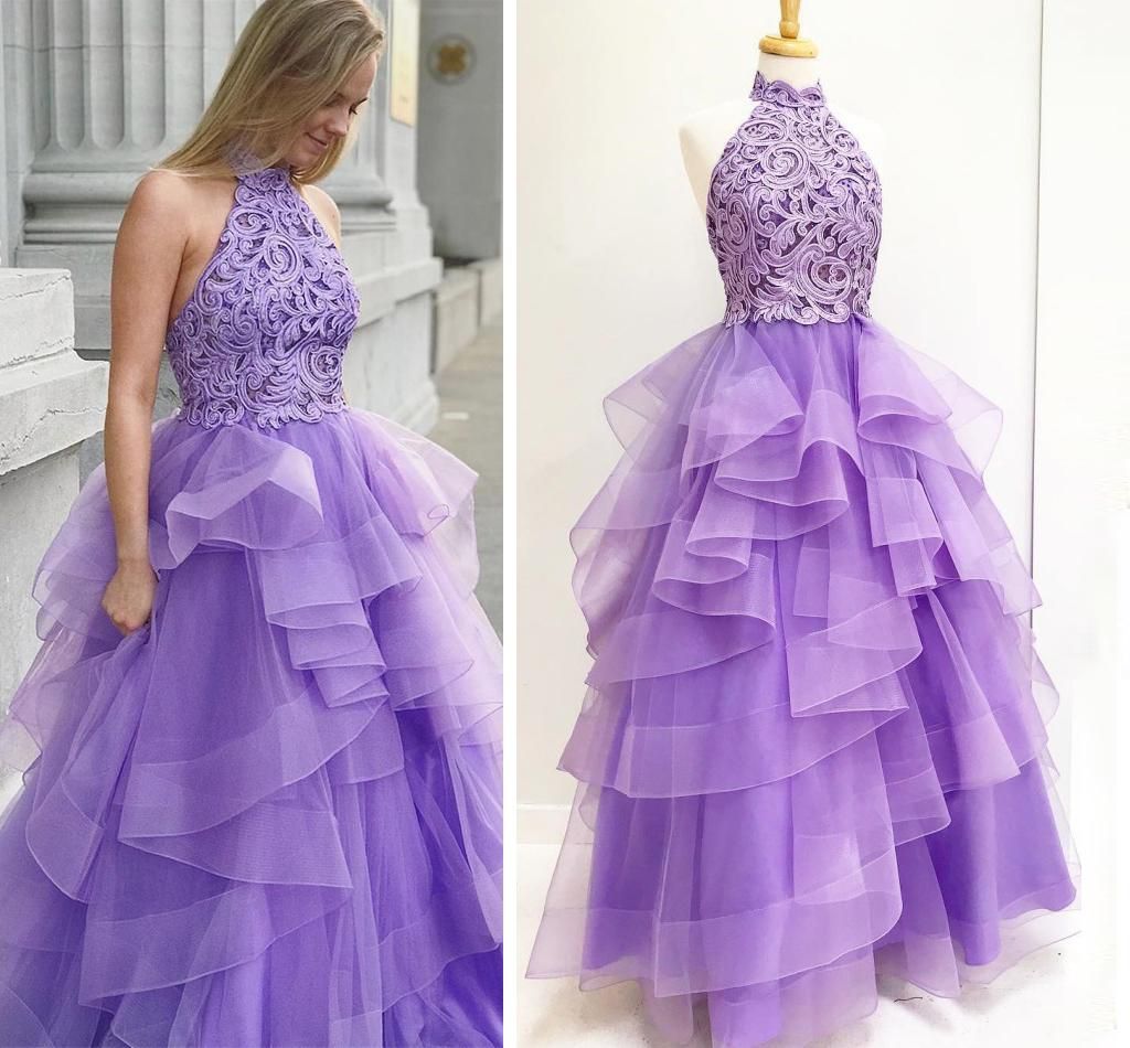 Backless Dresses Long Purple Ball