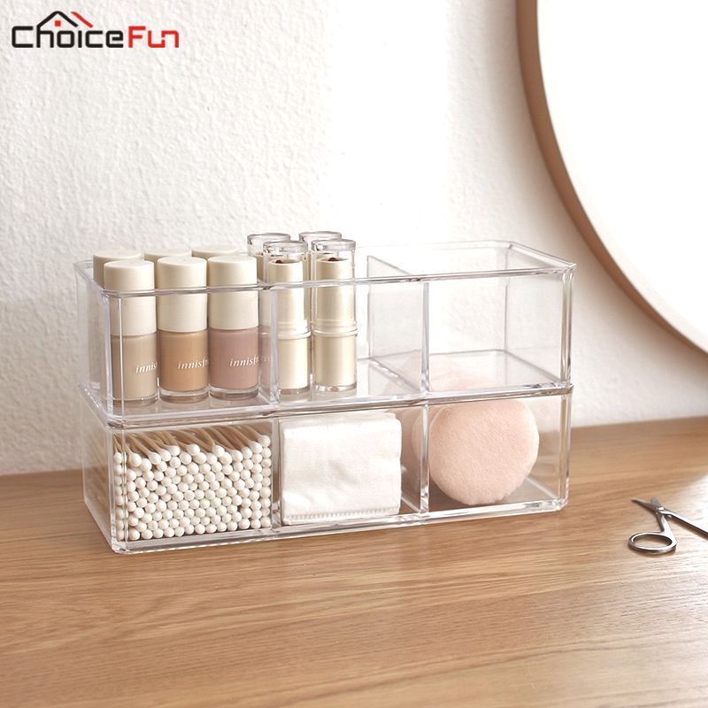 2018 Choicefun Diy Transpa Clear Plastic Desk Bathroom Acrylic 2018 Choicefun Diy Transpa Clear Plastic Desk Bathroom Acrylic Cotton Swab Pad Nail Polish Cosmetic Makeup Storage Organizer Box From Diaolan