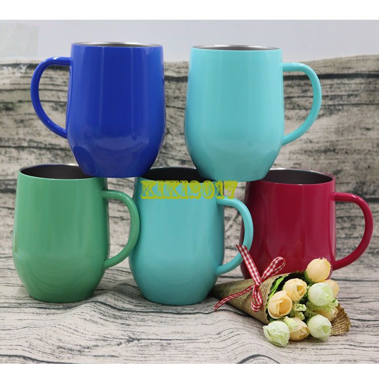 pre sale 12oz unique party cup 350ml powder coated egg shaped wine