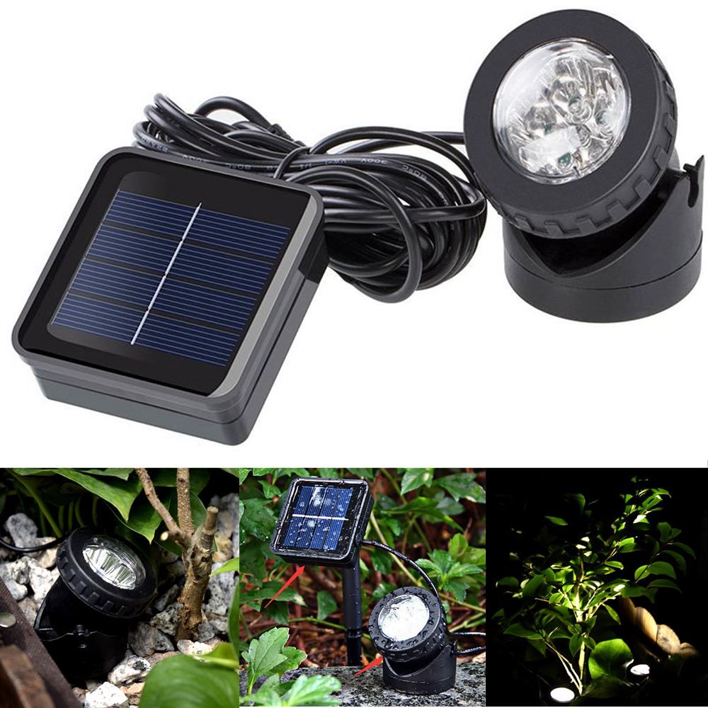 Solar Underwater Projection Lights 6 LED Spotlights Garden Outdoor Pond