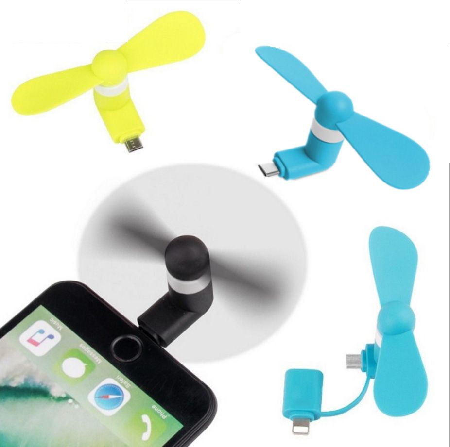 Mini Fan Portable Phone Fan For IPhone/IPad, Android, Type C USB