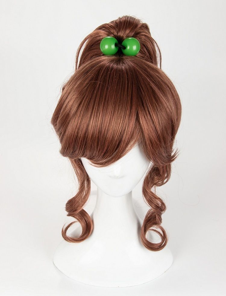 Sailor Moon Kino Makoto Wig Sailor Jupiter Wig Brown Styled Ponytail