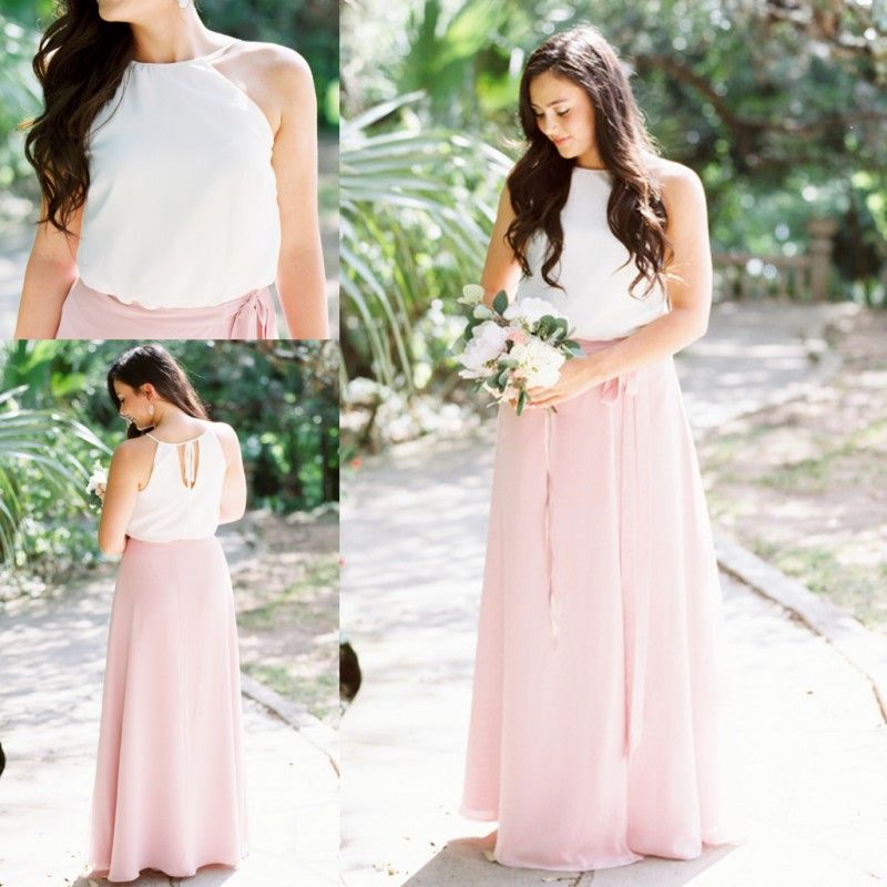 2019 Chiffon Bridesmaid  Dresses  Summer  Country  Boho Light 