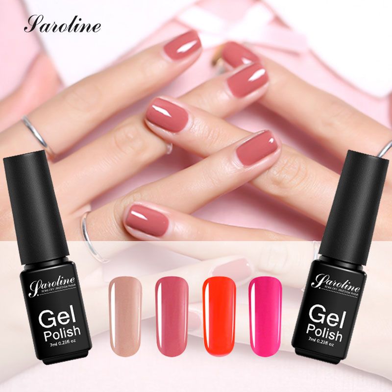 Nude Nail Polish saroline nude nail polish professional color nail gel polish semi permanent 8ml long lasting saok off gel lacquer prime french nails gel nail gel kits from